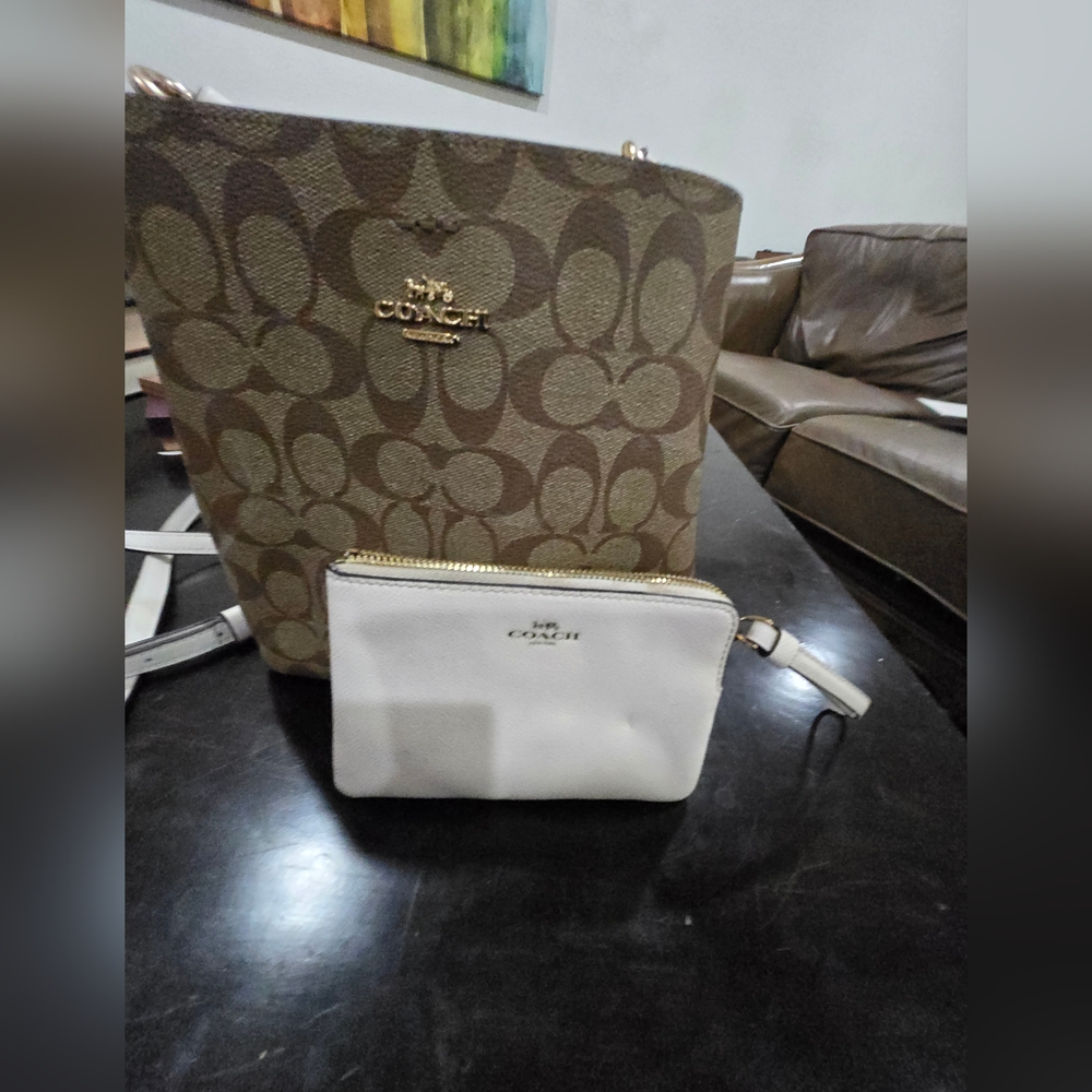 Coach bag with wristlet